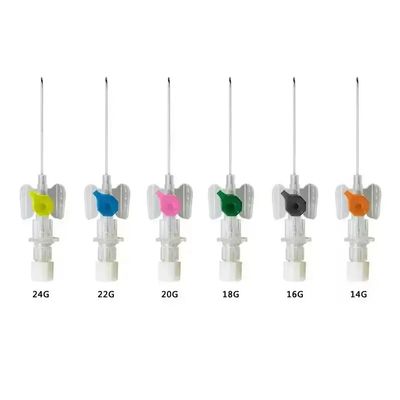 comprare Catetere veterinario per animali domestici 18G-26G Aglio per animali domestici, grado medico PP farfalla cannula di tipo IV con porta di iniezione, certificato CE per ospedali veterinari fabbricazione online