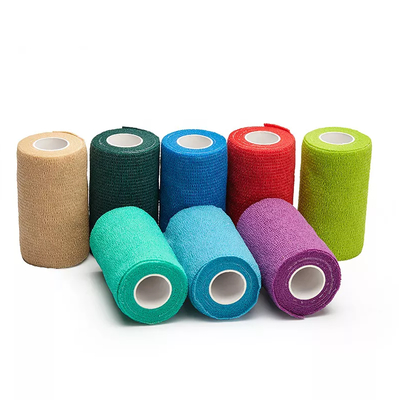 comprare Consumabili veterinari Non tessuti Elastici Autoadesivi Bandage Vet Wrap Latex Free per la protezione delle corse di cavalli Colore della pelle Bandage coesivo atletico fabbricazione online