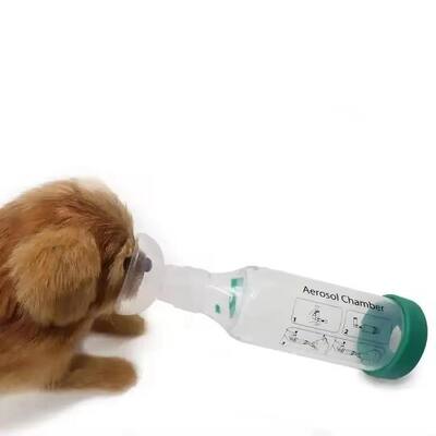 comprare Camera di nebulizzatore veterinario di materiale PP antistatico con valvola respiratoria in silicone e tre maschere per un trattamento respiratorio efficace fabbricazione online