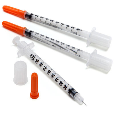 comprare Siringa di insulina monouso a ago fisso con imballaggio sterile e PVC trasparente per iniezione precisa fabbricazione online
