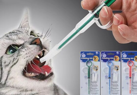 comprare Kit di alimentazione riutilizzabile per animali domestici con silicone alimentare e tubi in silicone morbido per la somministrazione sicura di farmaci fabbricazione online