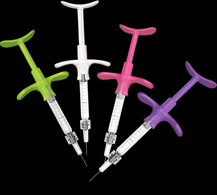 Buon prezzo siringa sterile eliminabile cosmetica della serratura di 1ml Luer per l'iniezione acida ialuronica dei riempitori in linea