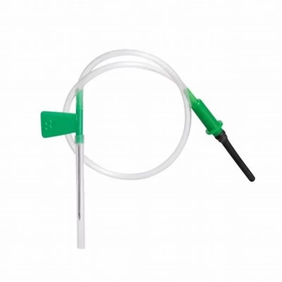 Buon prezzo Set di raccolta del sangue Sterile Scalpe Vena Set con Single Wing Sterile Set di trasfusione di infusione e adattatore in linea