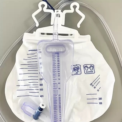 Buon prezzo Borsa esterna medica 2000ml dell'urina dell'urina di drenaggio della borsa dell'urina del sistema eliminabile del tester in linea
