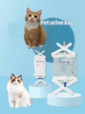 Buon prezzo Uso Veterinario per Cani e Gatti, Materiali di Consumo Chirurgici, Sacca per Cateterizzazione Urinaria in PVC Monouso, Incluso Tubo di Estensione e Cinghie, Veterinario in linea