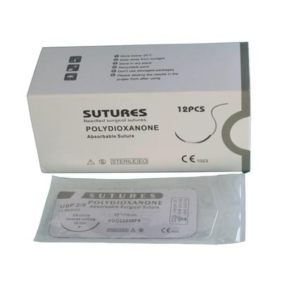 Buon prezzo Ospedale veterinario per animali DOP Cromic Catgut Silk Nylon PGA 910 75cm Suture chirurgiche con ago sterile Cane gatto animale domestico in linea