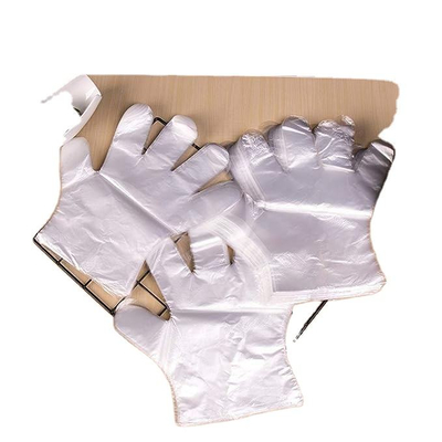 Buon prezzo Guanti monouso HDPE PE Guanti in polietilene con superficie liscia in rilievo Alta resistenza alla trazione Guanti monouso in plastica HDPE Guanti da cucina in linea