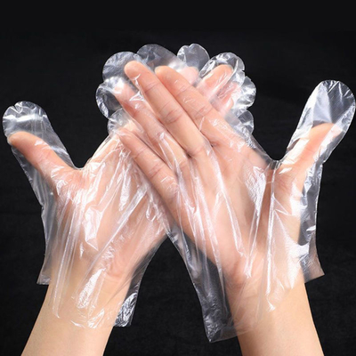 Buon prezzo 100PCS Scatola Guanti Monouso Cibo Cucina Guanti in Plastica HDPE Monouso Trasparenti Guanti da Cucina PE per Ristorante e Casa in linea