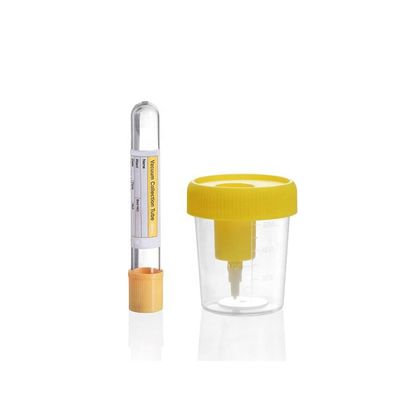 Buon prezzo Disposable Urine Cup with Needle Vacuum Urine Specimen Collection Cup 60ml 90ml 100ml 120ml with Needle in linea