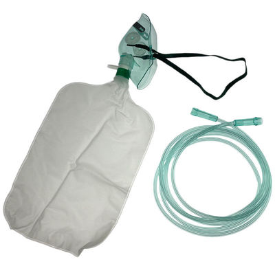 Buon prezzo Maschera di ossigeno di PVC morbido di grado medico non re-respirante con sacchetto per serbatoi da 1 litro e tubature a stella per l' ossigenoterapia ad alta concentrazione in linea
