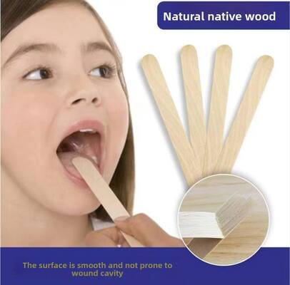 Buon prezzo Depressore della lingua birchwood monouso da 6 pollici bastone medico senza schegge per l' esame ENT in linea