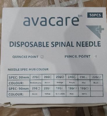 Buon prezzo Aglio di anestesia spinale di grado medico con punta di Quincke e punta di matita tipo Whitacre per puntura lombare atraumatica in 25G 26G 27G in linea