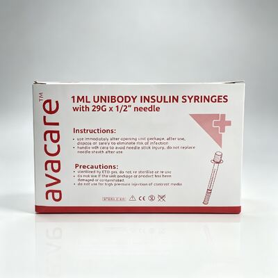 Buon prezzo Siringa per insulina AVACARE 0.5cc 1cc a parete normale con cappuccio arancione Siringhe per insulina monouso In linea