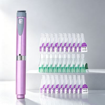 Buon prezzo 60 unità di penna per iniezione peptidica riutilizzabile con design a scala trasparente e custodia da viaggio con 2 cartucce da 3 ml In linea