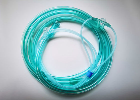 Buon prezzo Cannula nasale di CO2 medica del PVC che prova i tipi nasali della cannula dell'ossigeno in linea