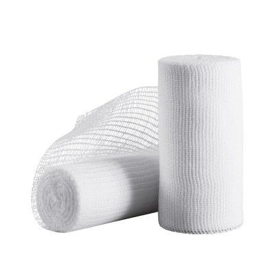 Buon prezzo La garza di 100% del cotone medico della pianura e la sostanza assorbente idrofile della fasciatura hanno compresso in linea